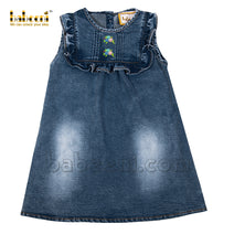 Hand embroidery denim dress - DC 17