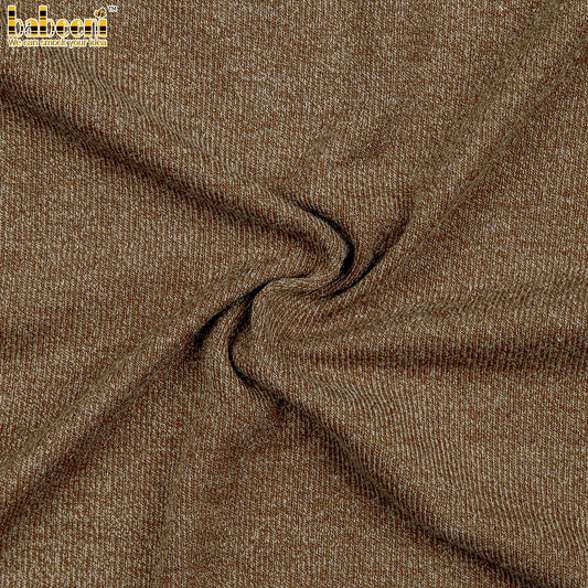 CD18- White, brown thin cardigan fabric