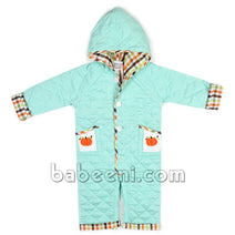 Gorgeous  Blue Embroidery  Quilted Suit for Infants - QC 72