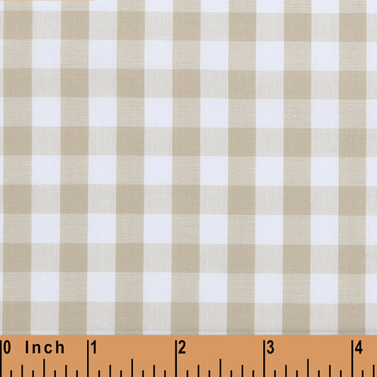 B44 - Khaki check fabric