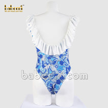 Cool floral ruffles collar women swimwear - MS 05