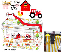 Smocked farm animals lunch box - LB 24