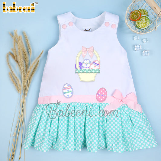 Cute Egg Easter applique dress for Easter - DR 3376