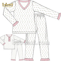 Delightful Flower Mom Girl Plain Outfit- MM 82