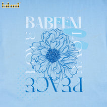 Girl T-shirt Flowers In Blue - DR3901