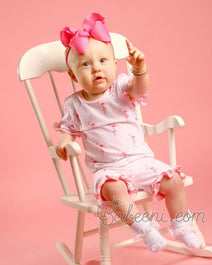 Flamingo printed baby set