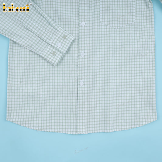 Boy Shirt In Green With Star - BC1233