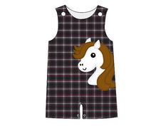 Cute boy bubble western style horse applique - BC 830