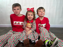 Christmas smocked clothing