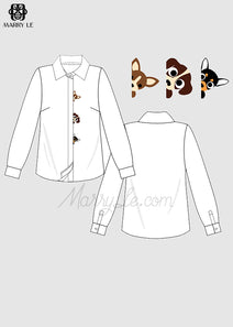 ANIMAL EMBROIDERY WOMAN SHIRT - MD231