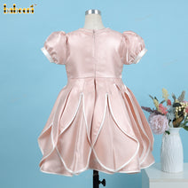 Girl Dress In Brown Hand Smocked - DR3795