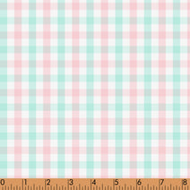 M69- Mint & Baby Pink Plaid fabric