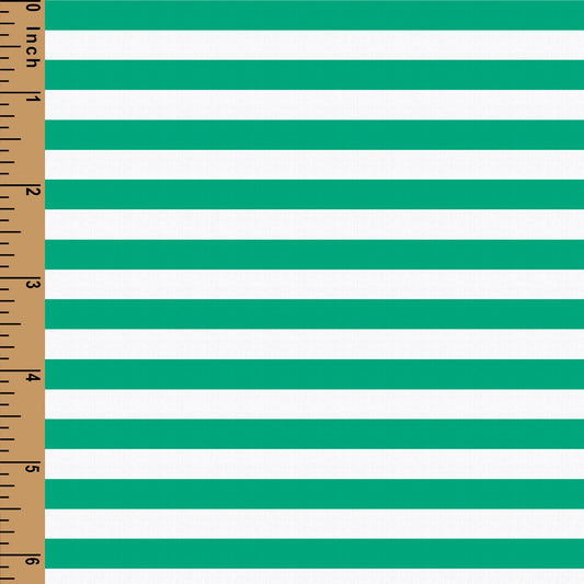 K83 - Green mini Stripe knit fabric