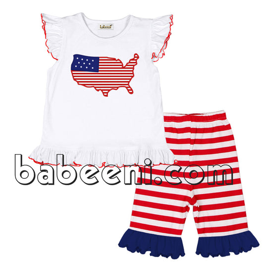 Lovely US flag girl set for Independent Day - KN 160