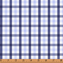 M66 - Blue & Navy plaid fabric