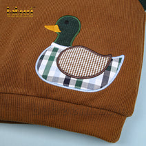 Pretty mallard applique cardigan for babies - ST 085