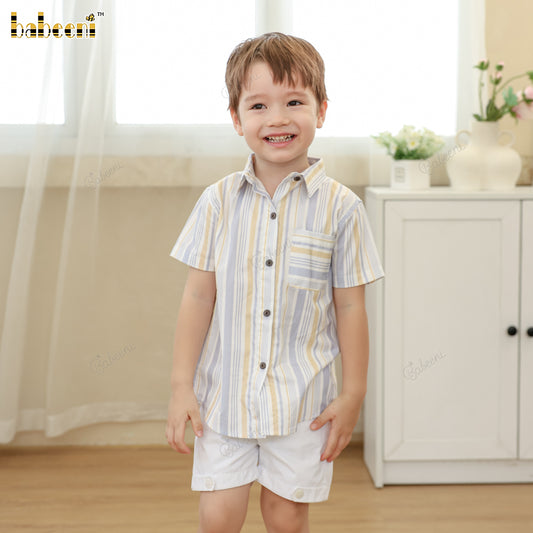 BC1373 – Boys’ ECO Striped Short-Sleeve Shirt