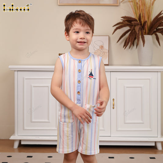 BC1378 – Boys’ ECO Printed Embroidered Shortall