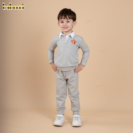 BC1425 – Boys’ Two-Yarn Knit Squirrel Polo