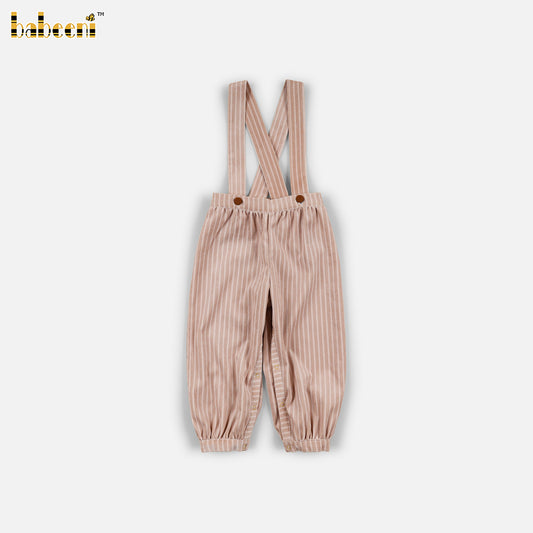 BC1429 – Boys’ Striped Dungaree Pants with Elastic Back
