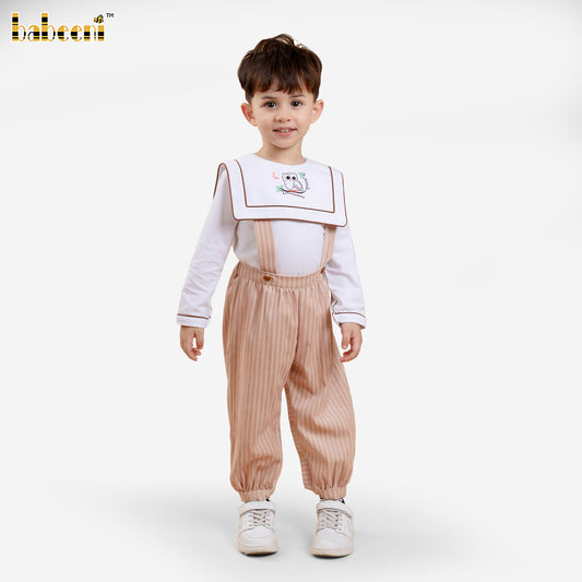 BC1430 – Boys’ Long-Sleeve Owl Embroidered Shirt