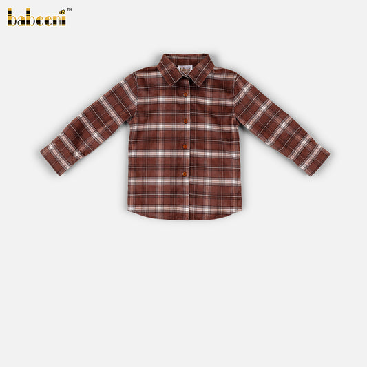 BC1434 – Boys’ Plaid Long-Sleeve Shirt