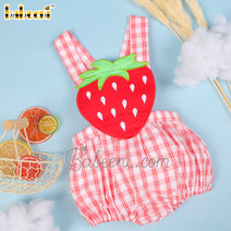 Strawberry applique baby bubble – BC 1023