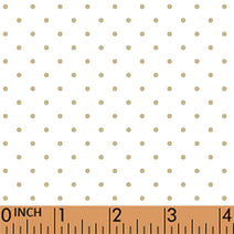 K297- white with tiny pale khaki dot knit fabric printing 4.0