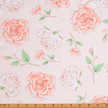 V2- Pink floral viscose fabric printed 4.0