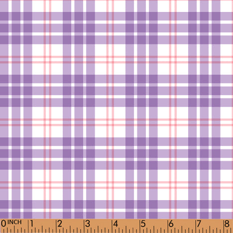 PP186 - lavender, orange plaid print 4.0