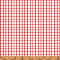 P4 - Red window pane fabric