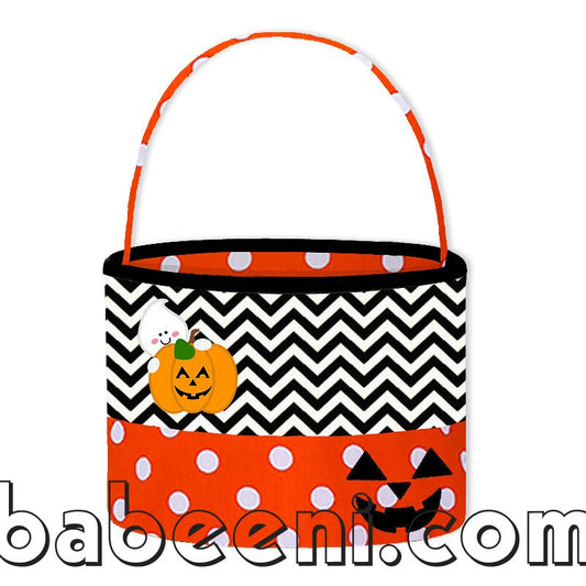 Pumpkin Halloween applique hand bag for kids KB 33