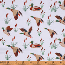 K228- Flying  Mallard printed 4.0 knit fabric