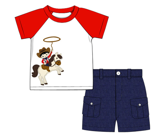 Nice Texas applique boy set  - BC 826