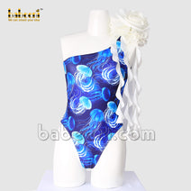 Fashionable women jelly-fish printed swimwear - MS 14