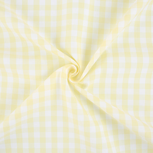 B58- yellow check fabric