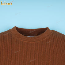 Boy Sweater In Brown Sheeps Embroidered - BC1217