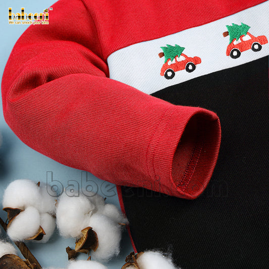 Car carrying Christmas tree cardigan - ST 111