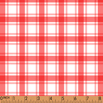 PP173- red plaid printing 4.0 fabric