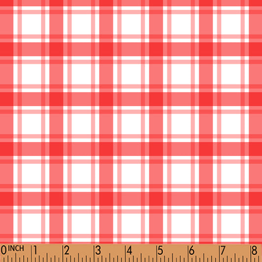 PP173- red plaid printing 4.0 fabric