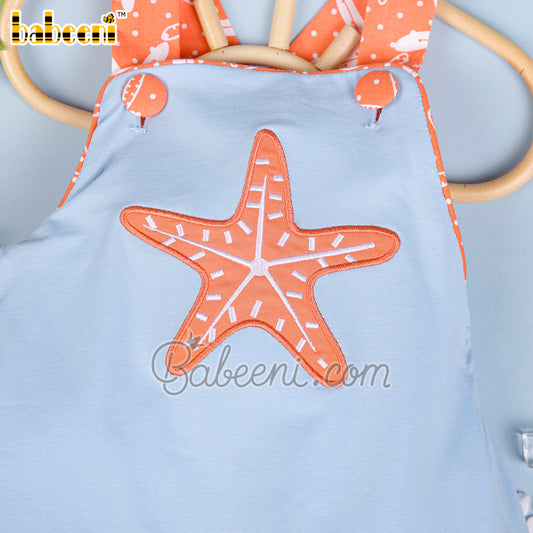 Star applique baby boy bubble – BC 1018