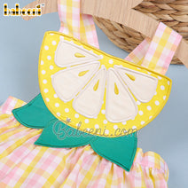 Yellow Lemon applique dress – DR  3439