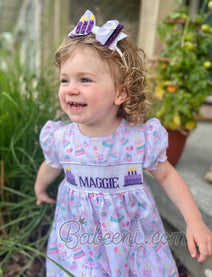 Birthday smocked dress