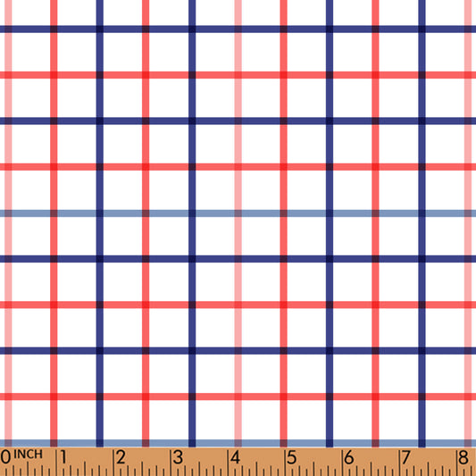 PP208-royal blue, red plaid printing in 4.0 fabric