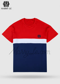 SHORT SLEEVES T-SHIRT WITH RED TOP – MD572