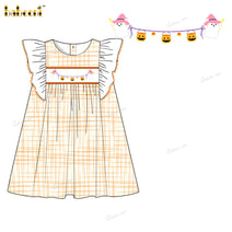 Girl Dress Hand Smocked Little Pumpkins - DR3974