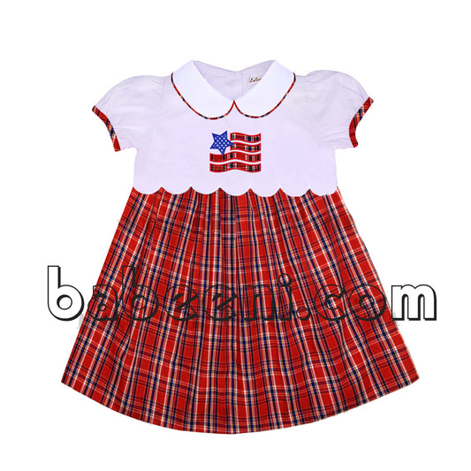 Beautiful American flag applique dress - DR 2491