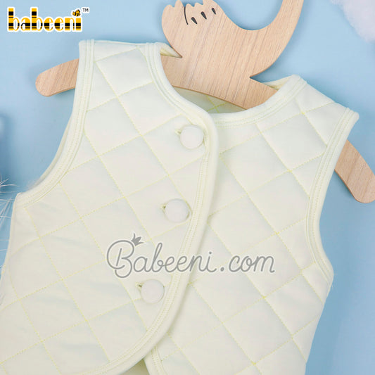 Yellow quilted coat for little babies – QC 87