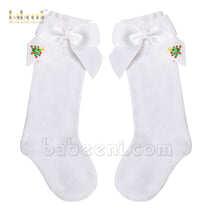 Christmas tree baby sock - HS 26