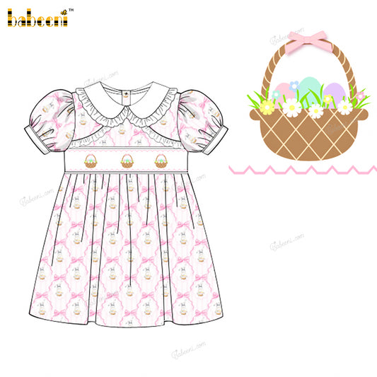 Girl Hand Smocked Egg Bag Dress - DR3827